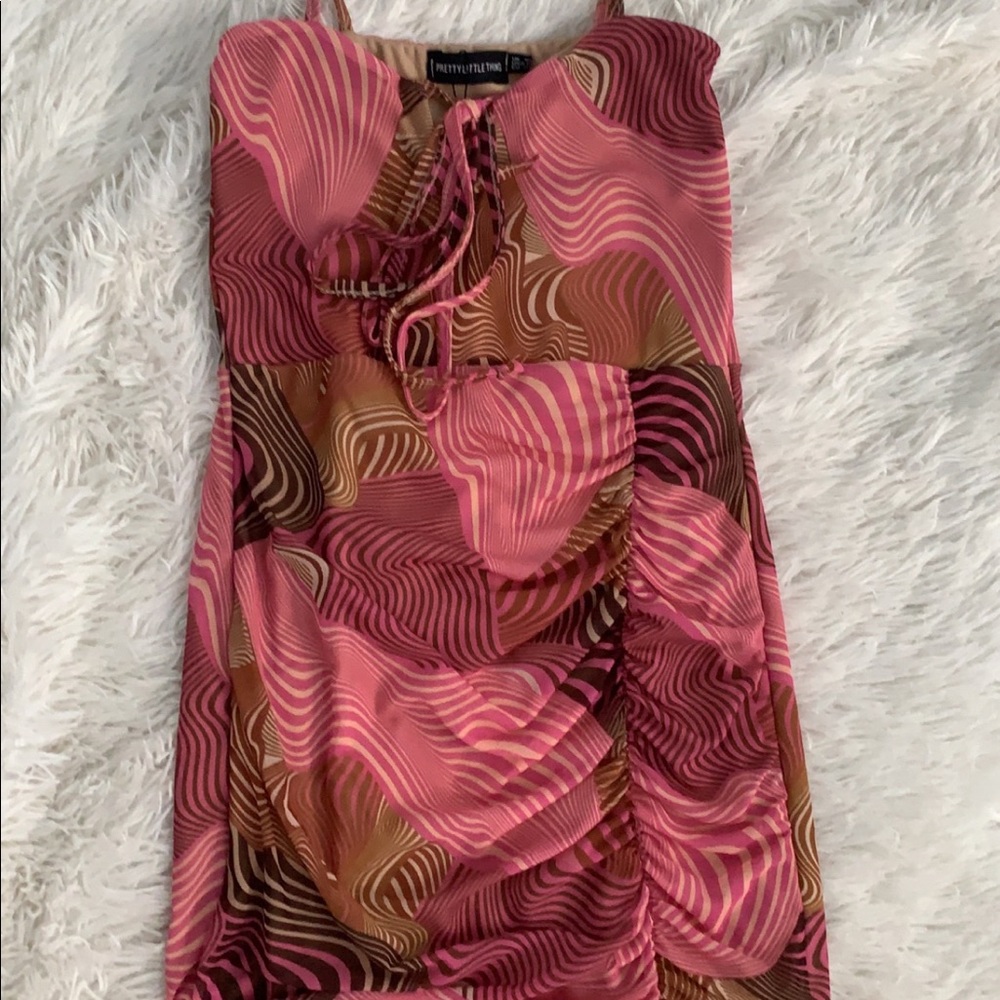 Pink mini dress
